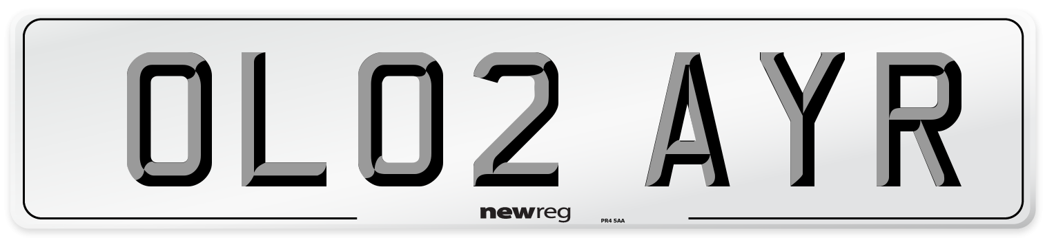 OL02 AYR Number Plate from New Reg